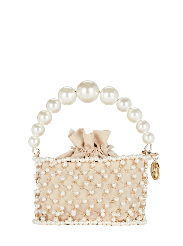 Mini Holli Cage Pearl And Crystal Clutch
