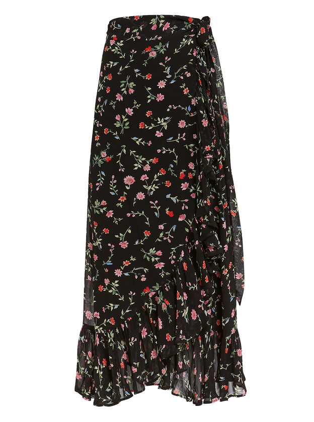Georgette Floral Wrap Skirt