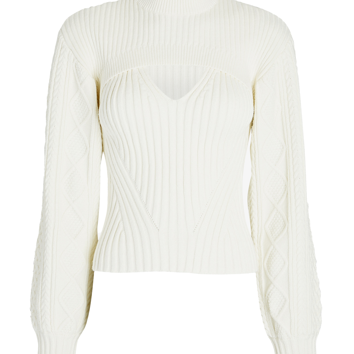 Jonathan Simkhai Elkie Layered Sweater In White | INTERMIX®