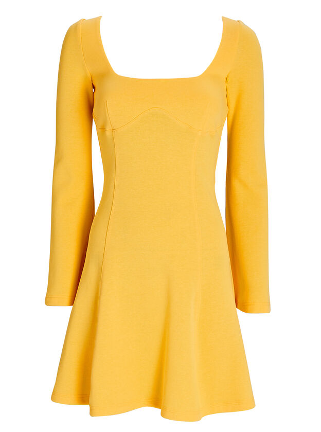 Flared Cotton-Blend Mini Dress