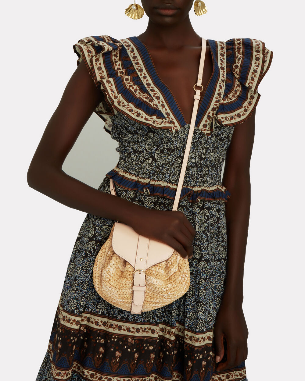 Ulla Johnson Women's Maya Raffia & Leather Crossbody Bag - Natural One-Size