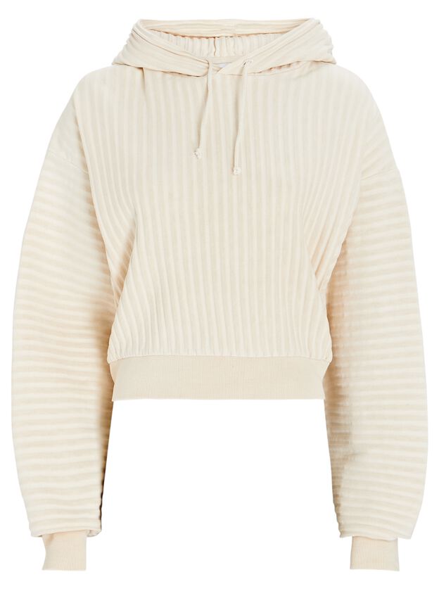 Cropped Ribbed Terry Sweatshirt