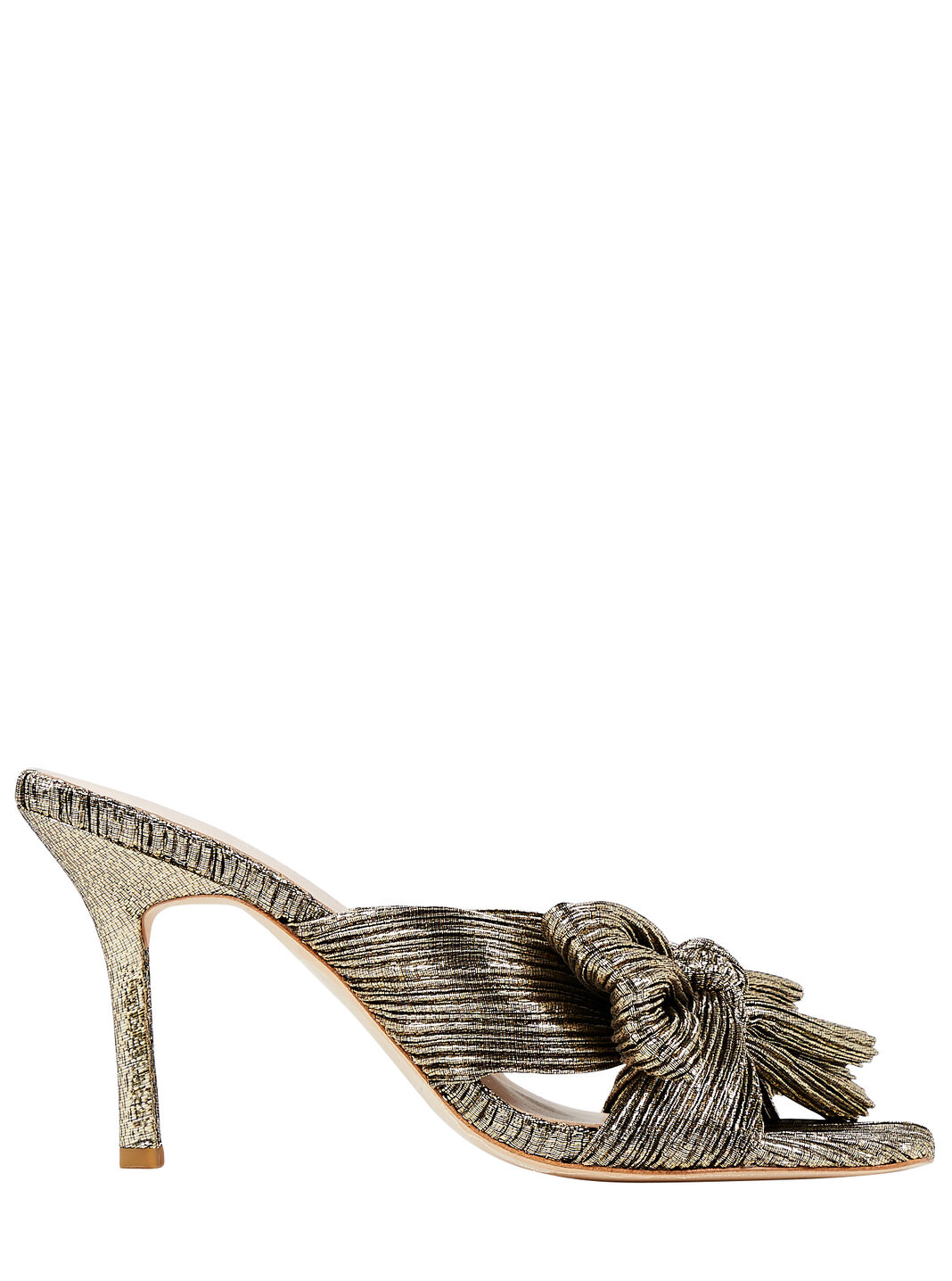 Claudia Knotted Pliss&eacute; Mules