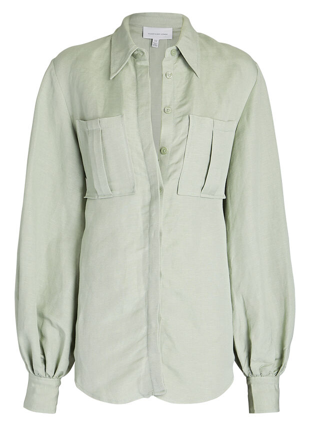 Phoenix Split-Back Linen-Blend Shirt