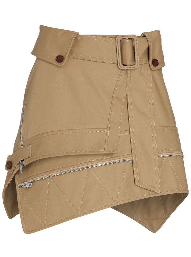 Deconstructed Trench Mini Skirt