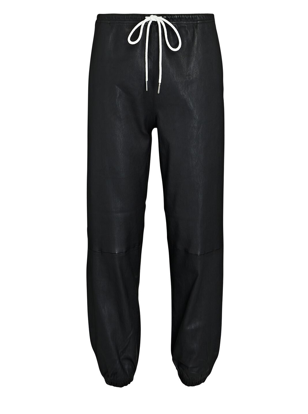 Cropped Leather Joggers