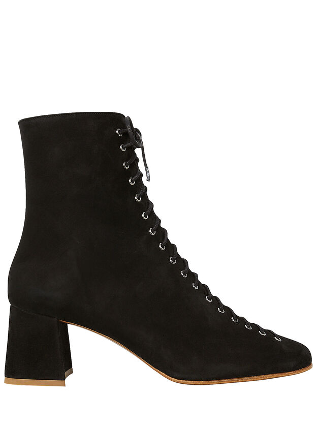 Becca Lace-Up Suede Booties