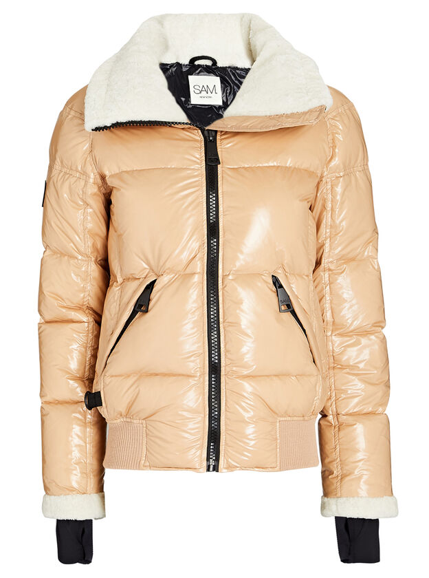 Ellie Shearling-Trimmed Quilted Puffer Jacket