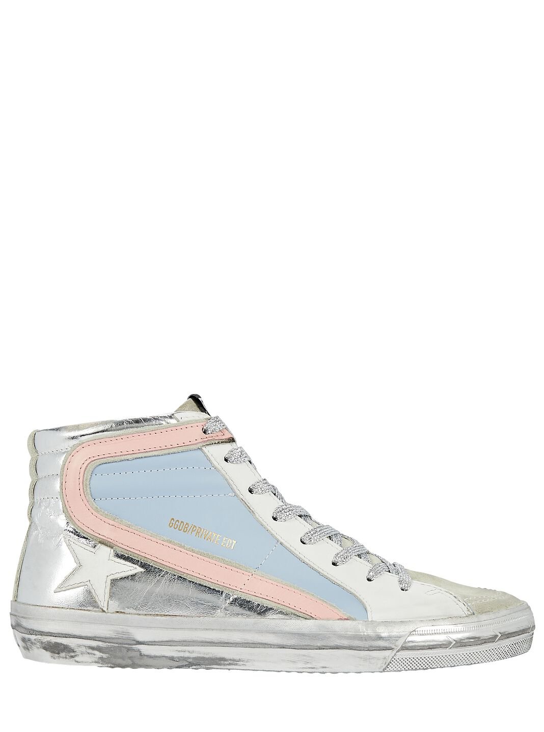 Slide Leather High-Top Sneakers