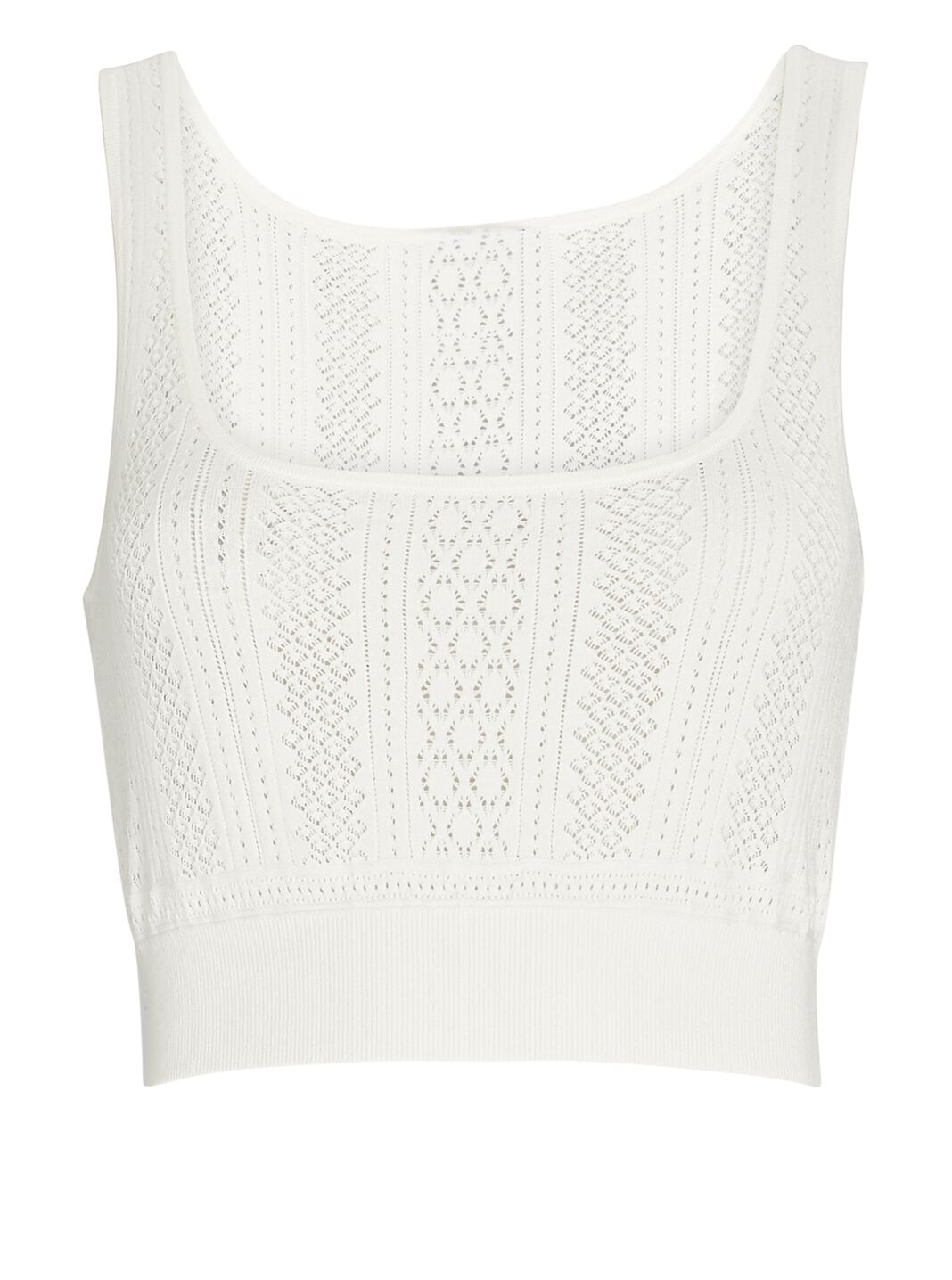 Tyra Pointelle Knit Crop Top