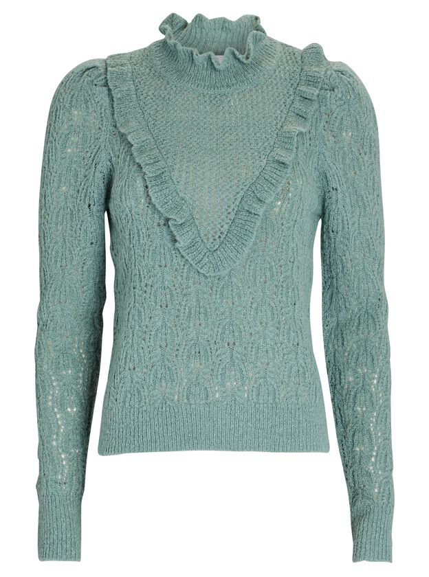 Sorina Ruffled Alpaca-Blend Sweater