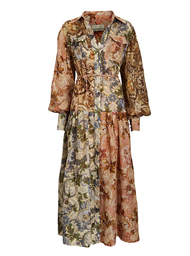 Phillipa Belted Floral Midi Shirt Dress