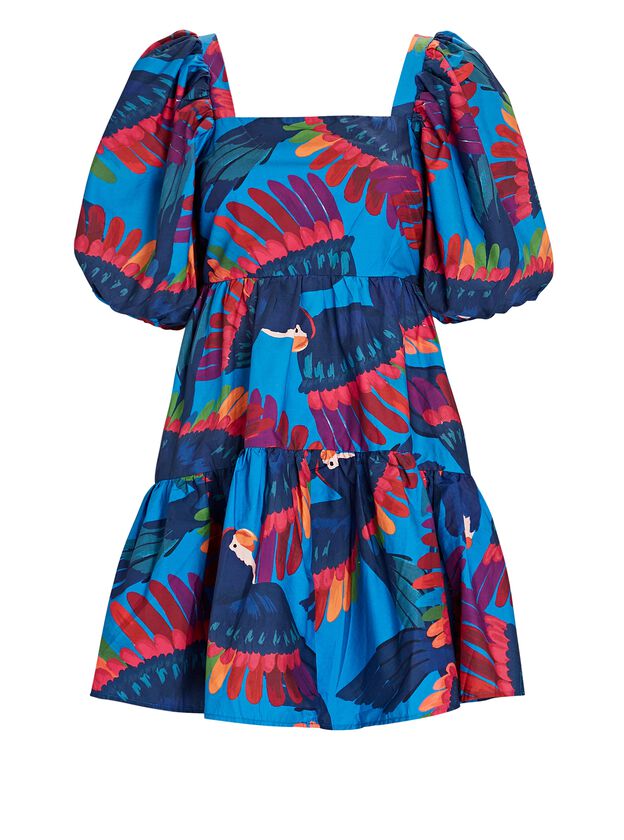 Rainbow Macaw Mini Dress