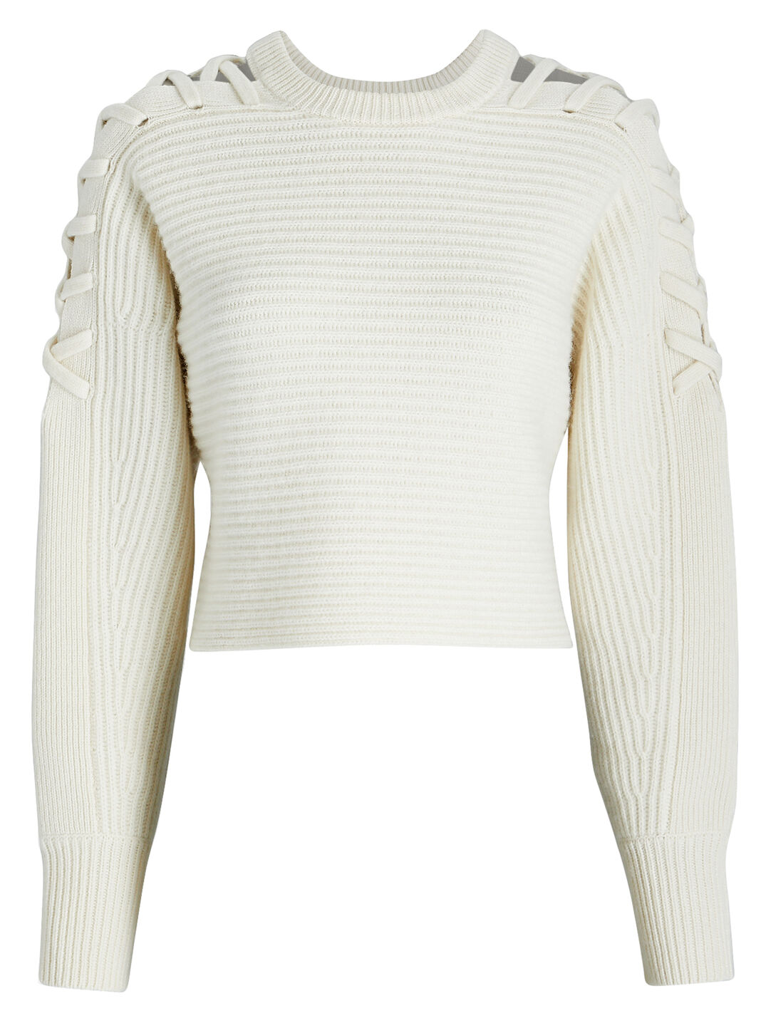 Zya Lace-Up Wool-Cashmere Sweater