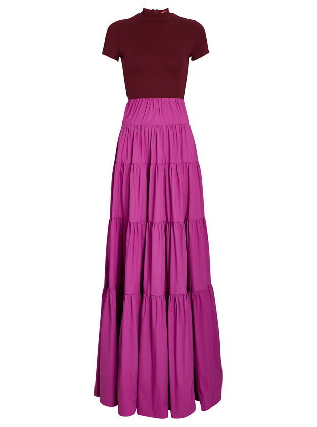 Gage Tiered Colorblock Maxi Dress