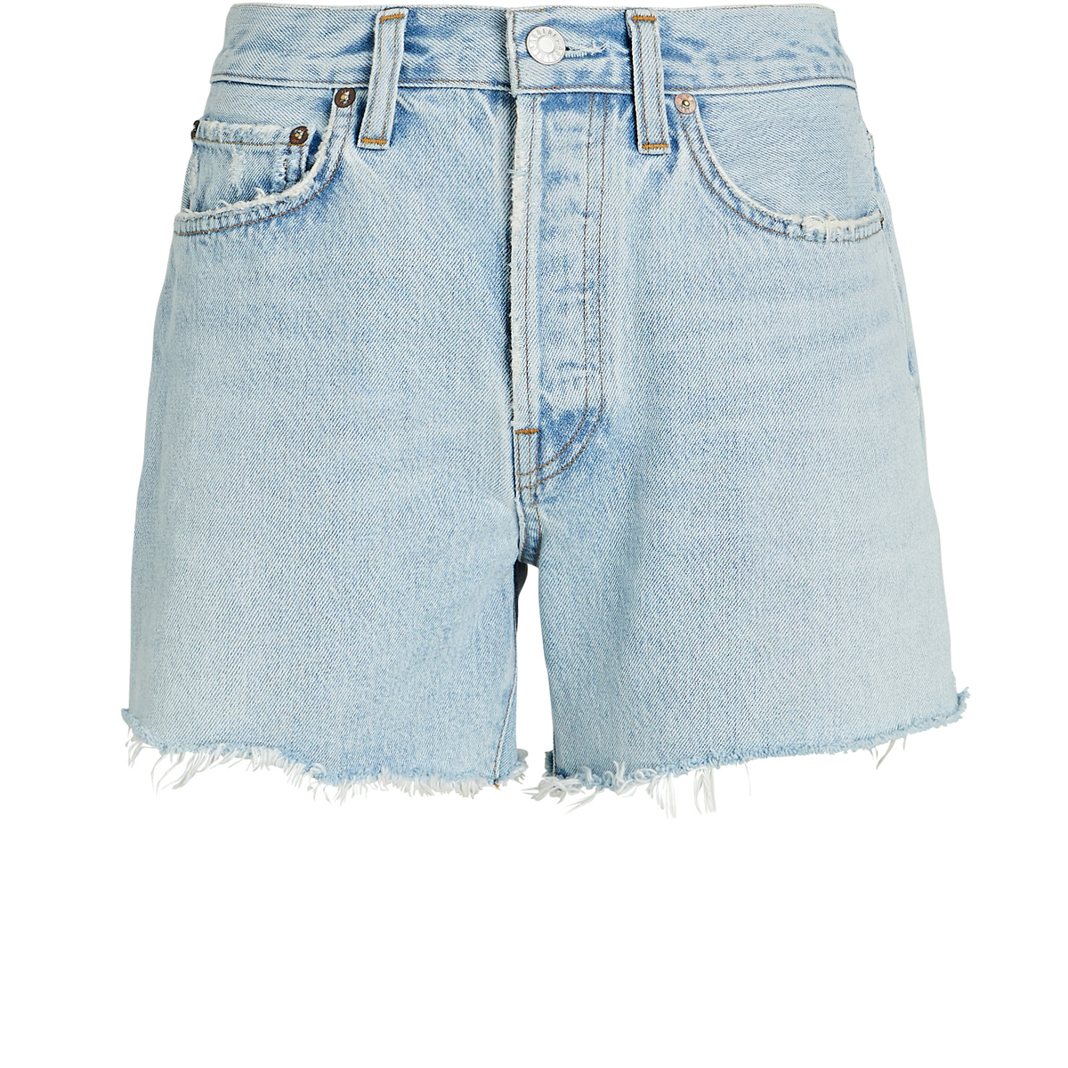 AGOLDE Parker Long Organic Cotton Denim Shorts | INTERMIX®
