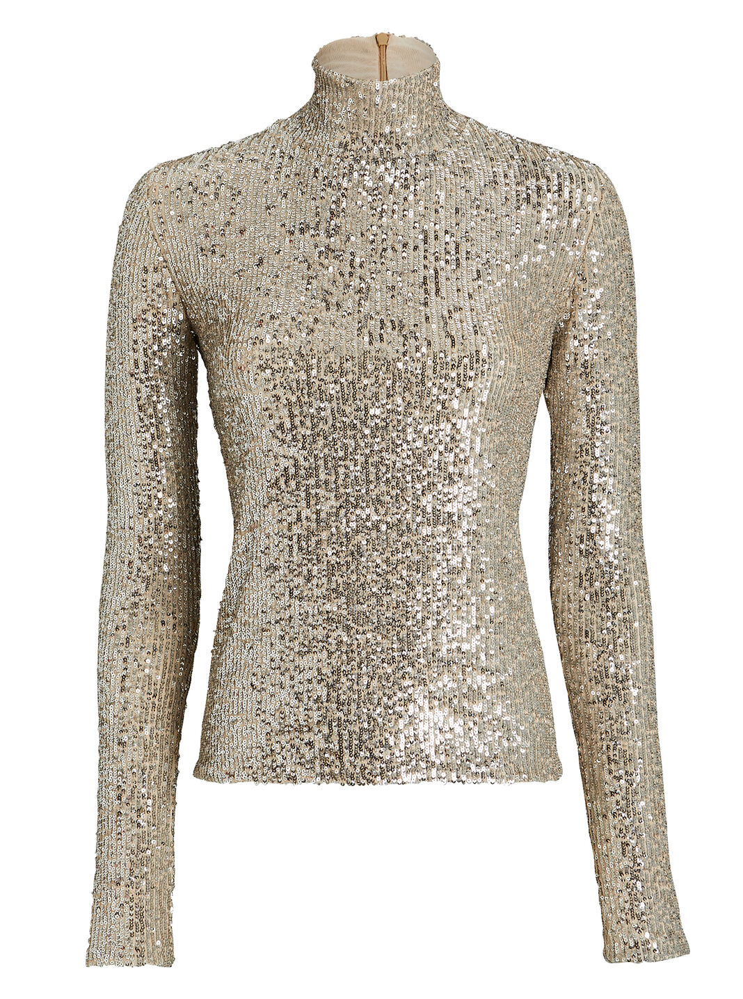 Tivia Sequined Knit Turtleneck Top