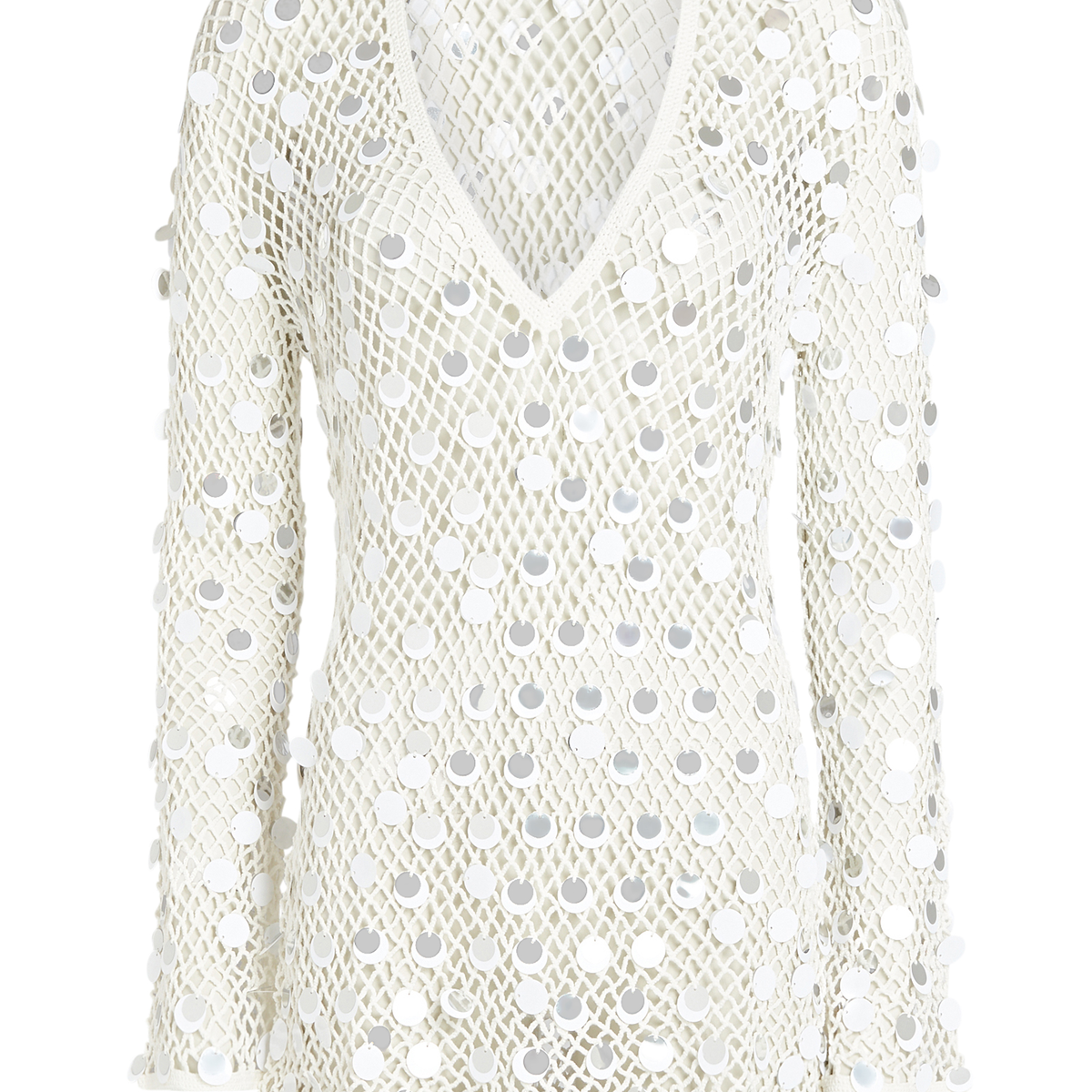 Caroline Constas Sequined Crochet Cover-Up Dress | INTERMIX®