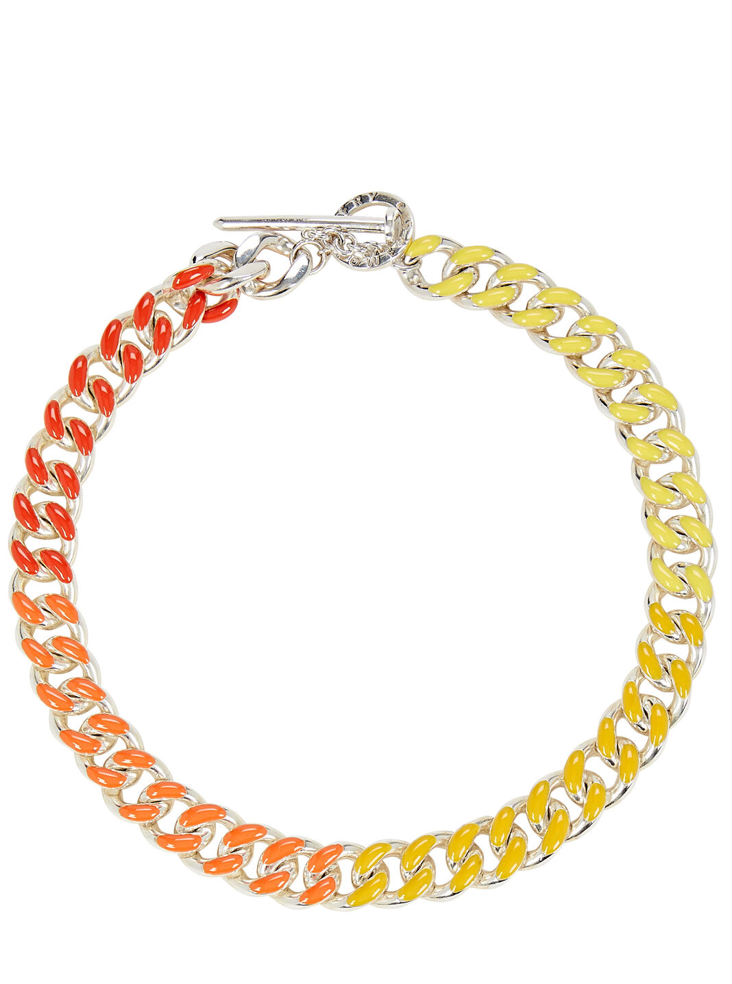 Ombr&eacute; Enamel Chunky Chain Necklace