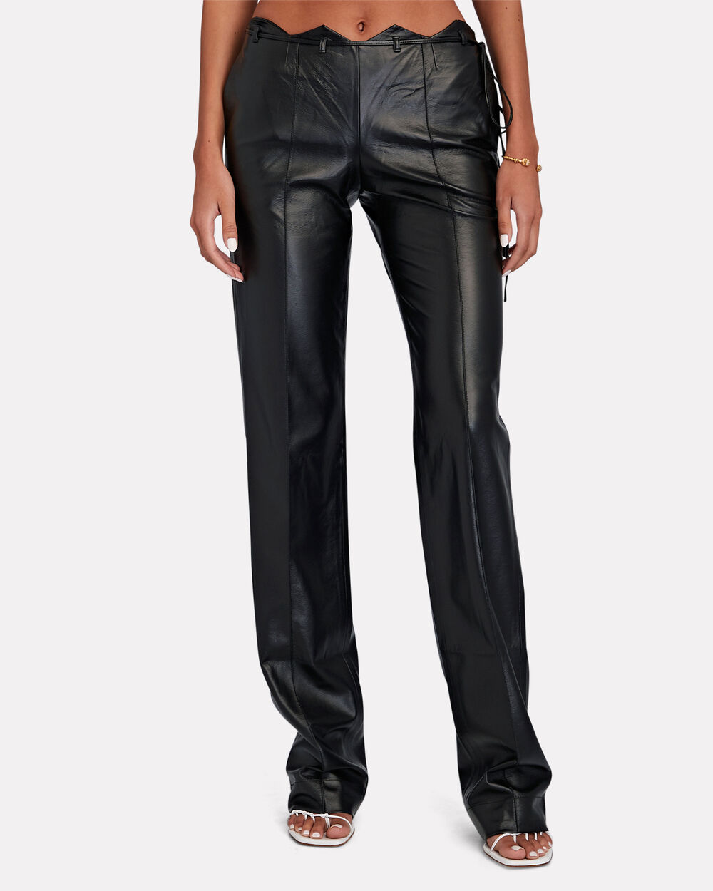 FAUX PATENT LEATHER PANTS – Andreeaa