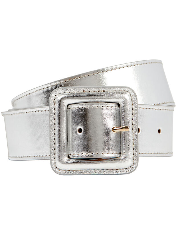 Aluma Metallic Leather Belt