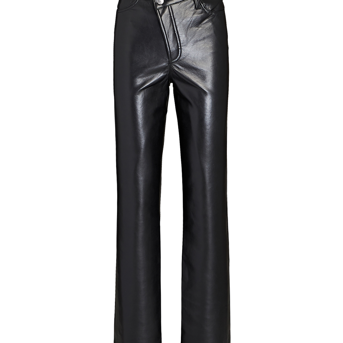 AGOLDE Criss Cross Leather Pants In Black | INTERMIX®