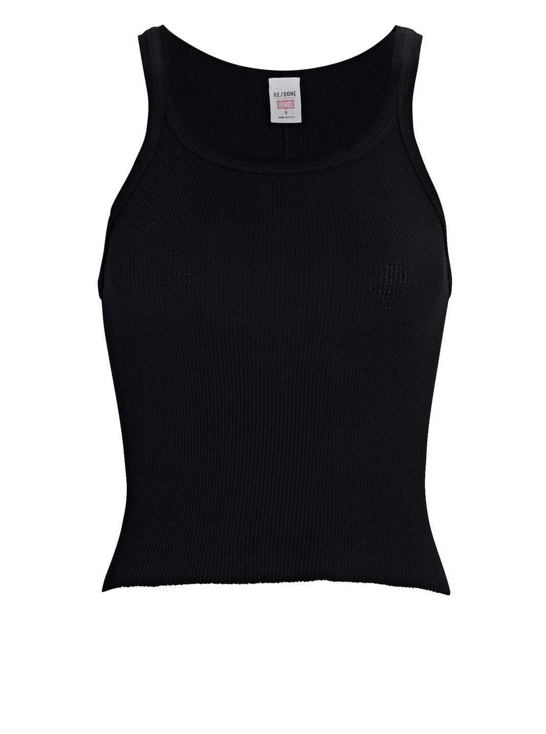Cropped Ribbed Cotton Tank Top