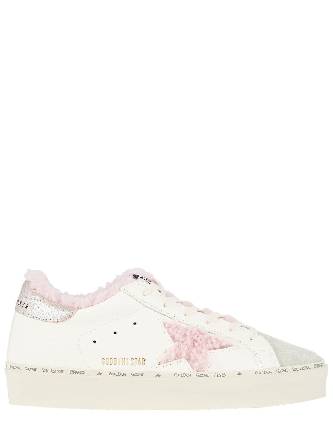 Hi Star Shearling-Trimmed Leather Sneakers