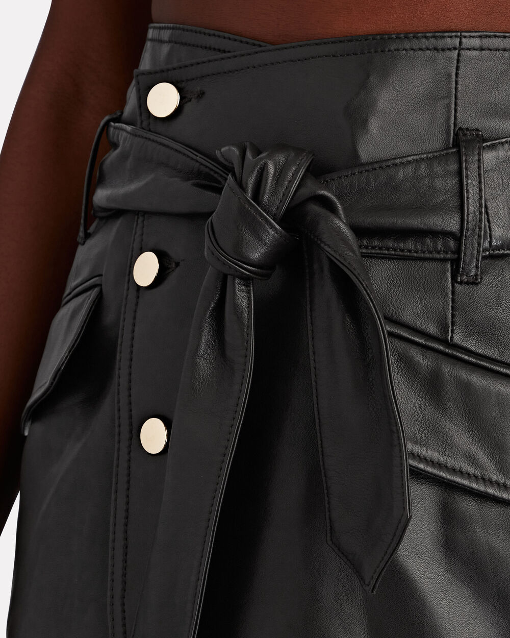 Customized Women's Lambskin Leather Skirt Leather Skirt 