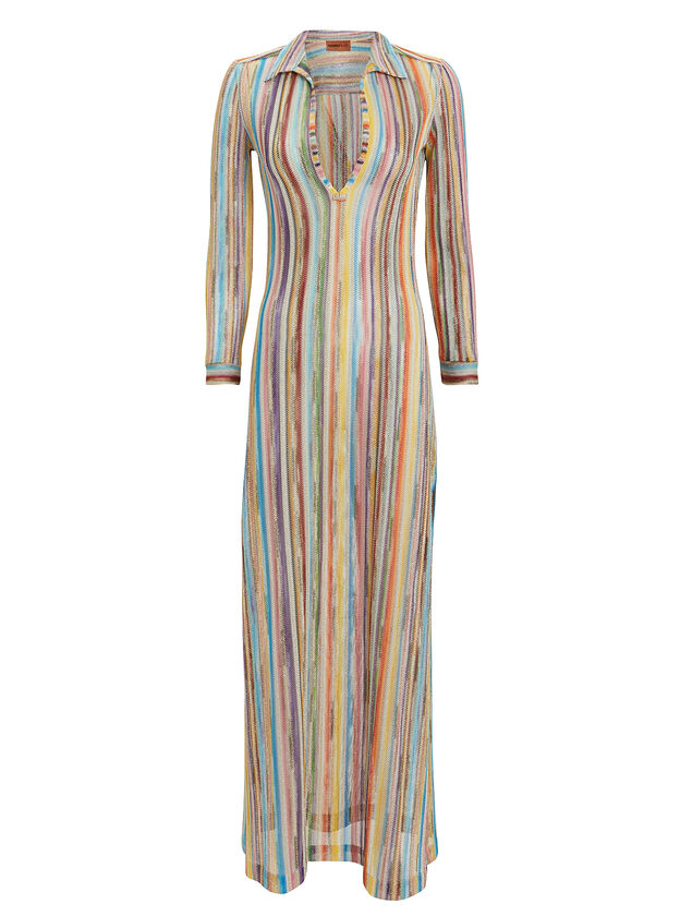 Striped Maxi Cover-Up