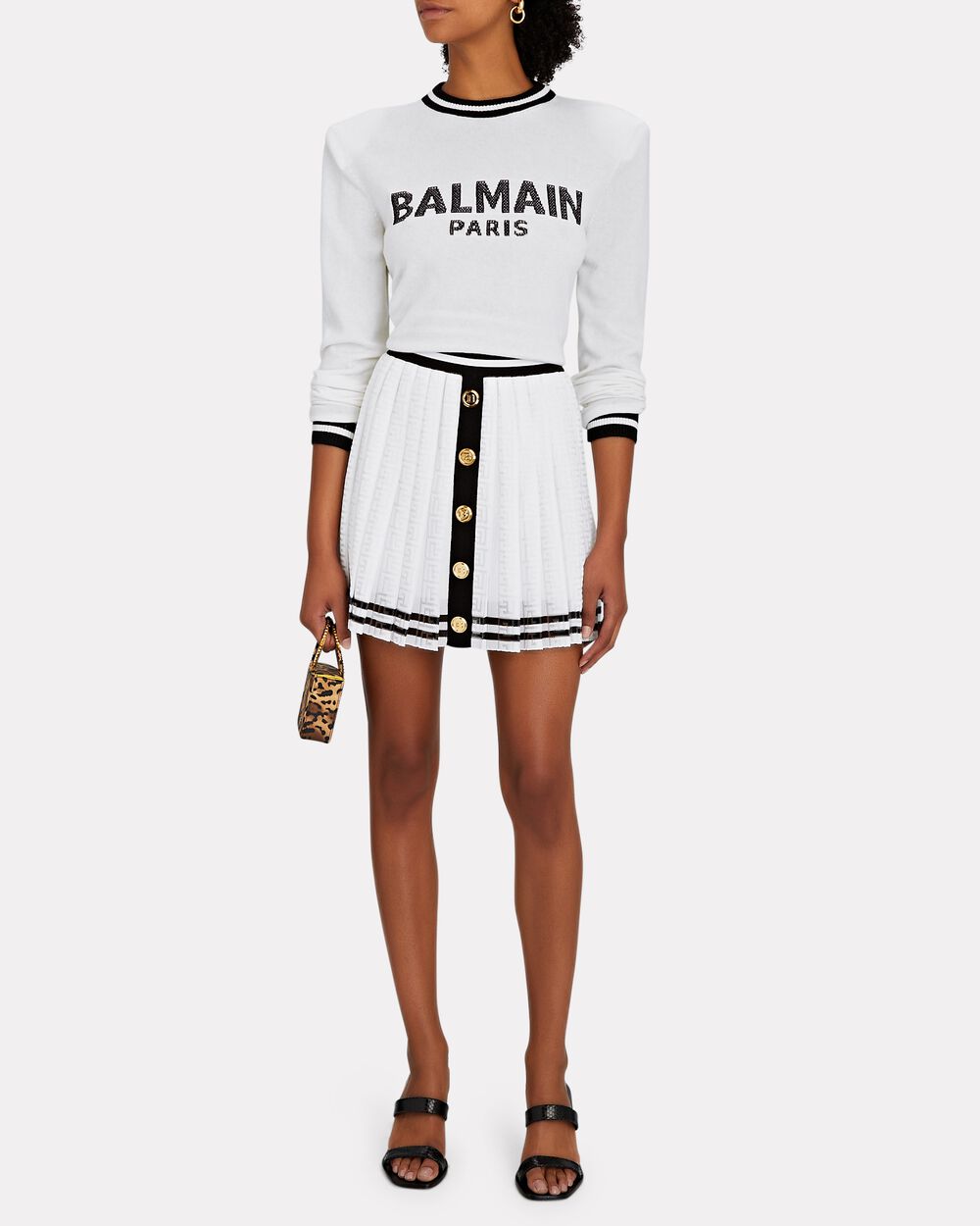 Balmain Paris Mini Monogram Jacquard Track Jacket