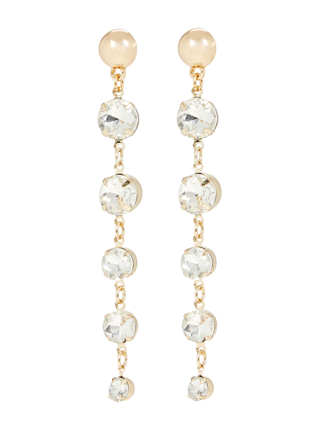 18k Gold-Plated Crystal Drop Earrings