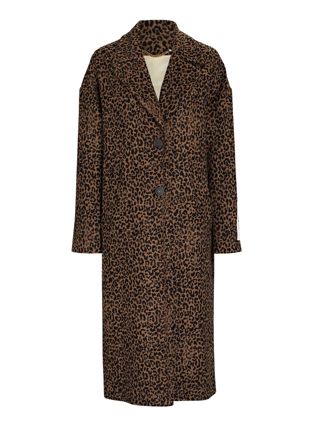 Leopard Jacquard Cocoon Coat