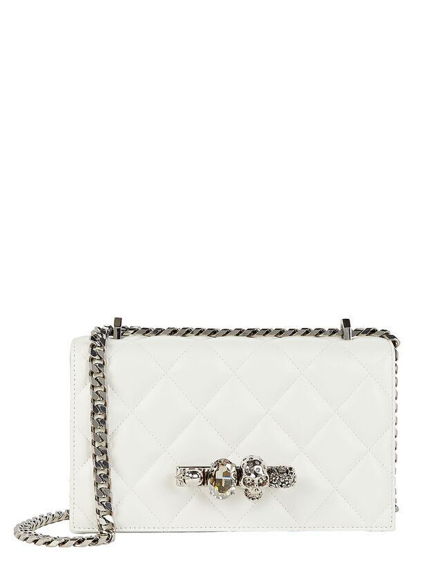 Jeweled Quilted Leather Satchel