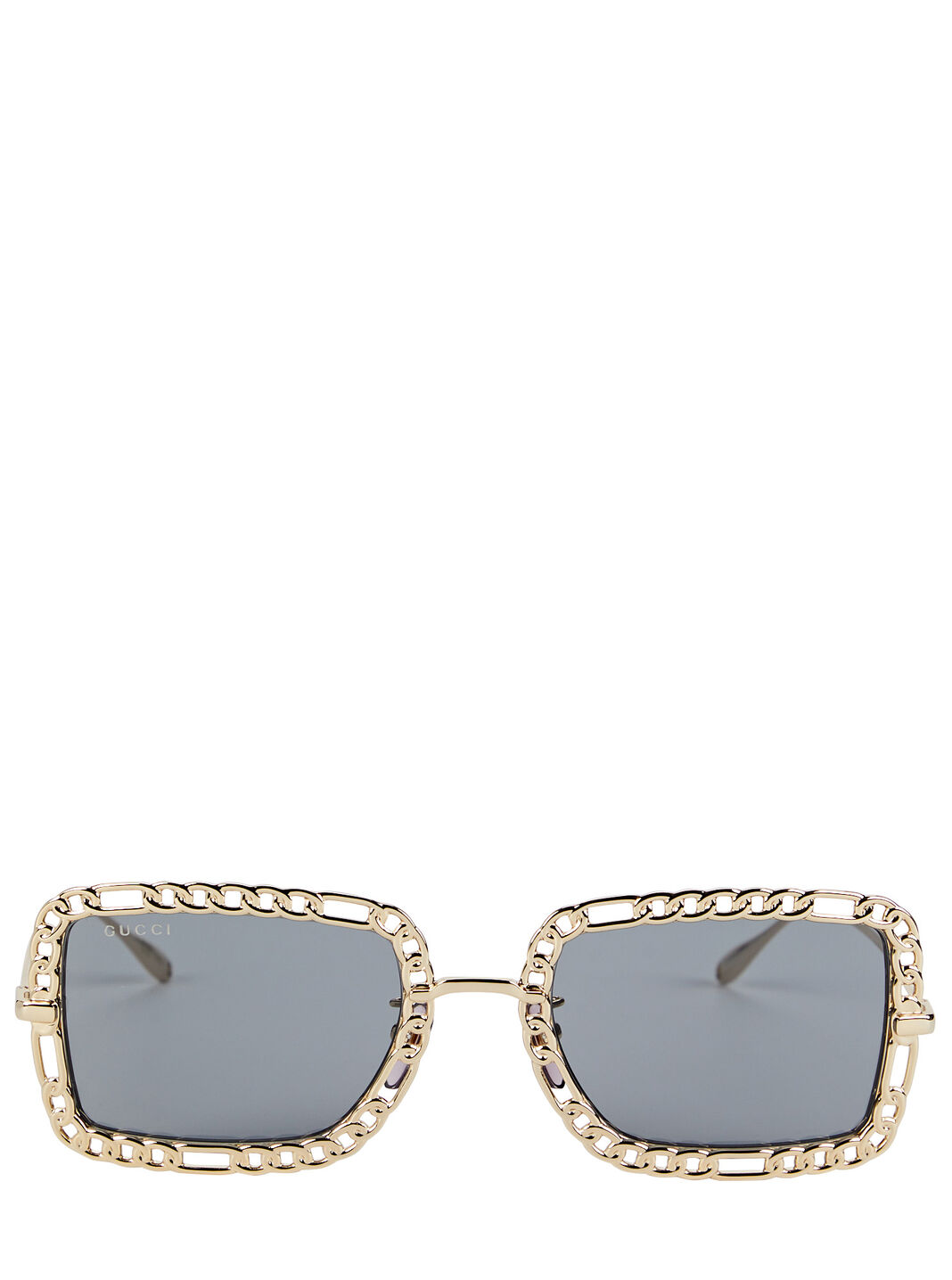 Rectangle Chain-Embellished Sunglasses