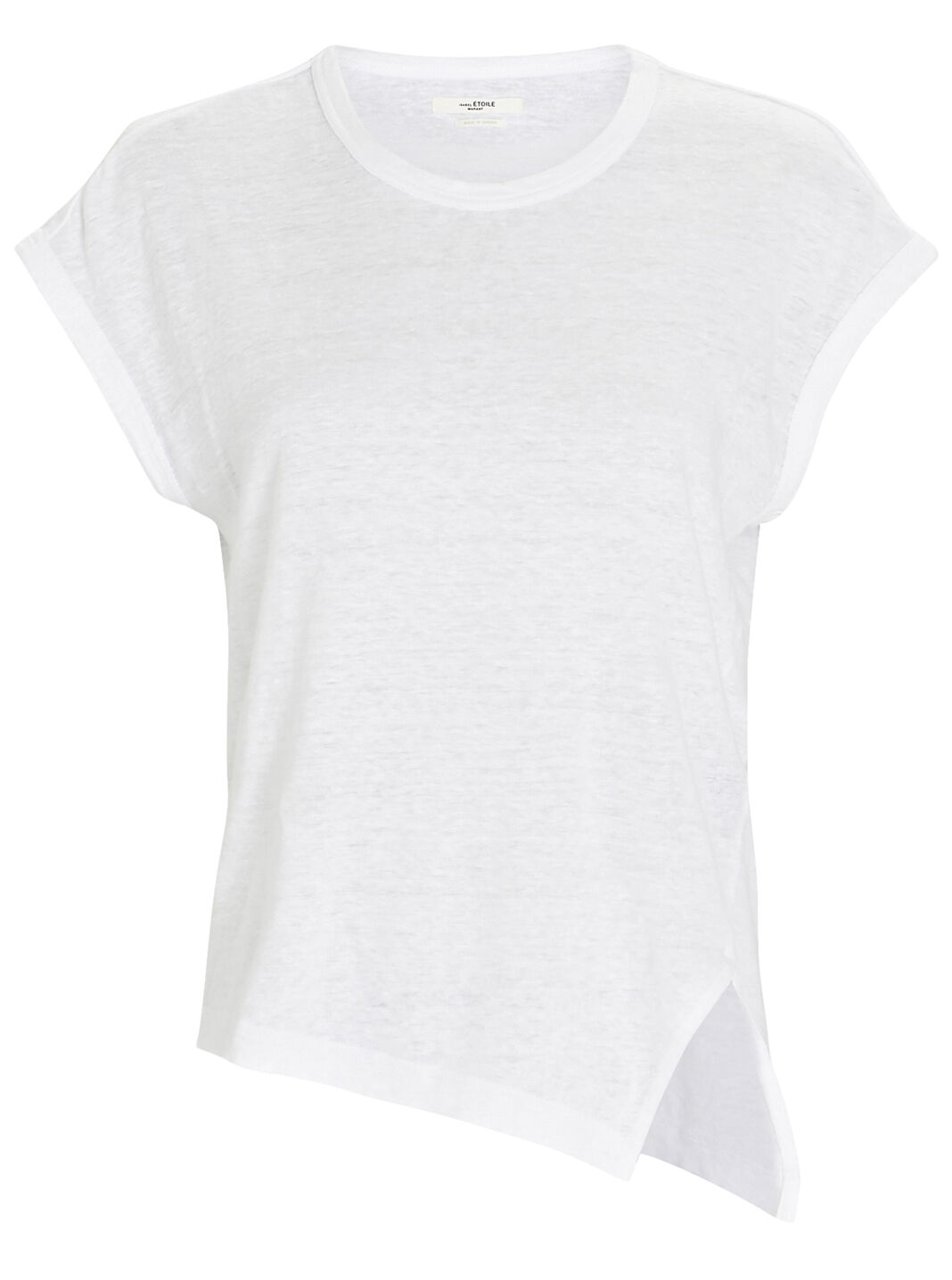 Kella Asymmetric Linen T-Shirt
