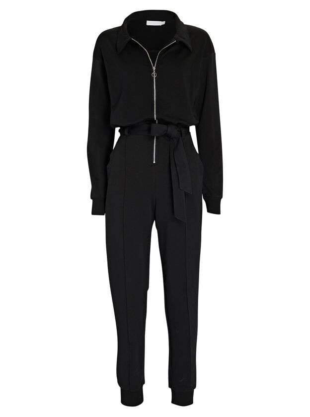 Carson Belted Terry Jumpsuit