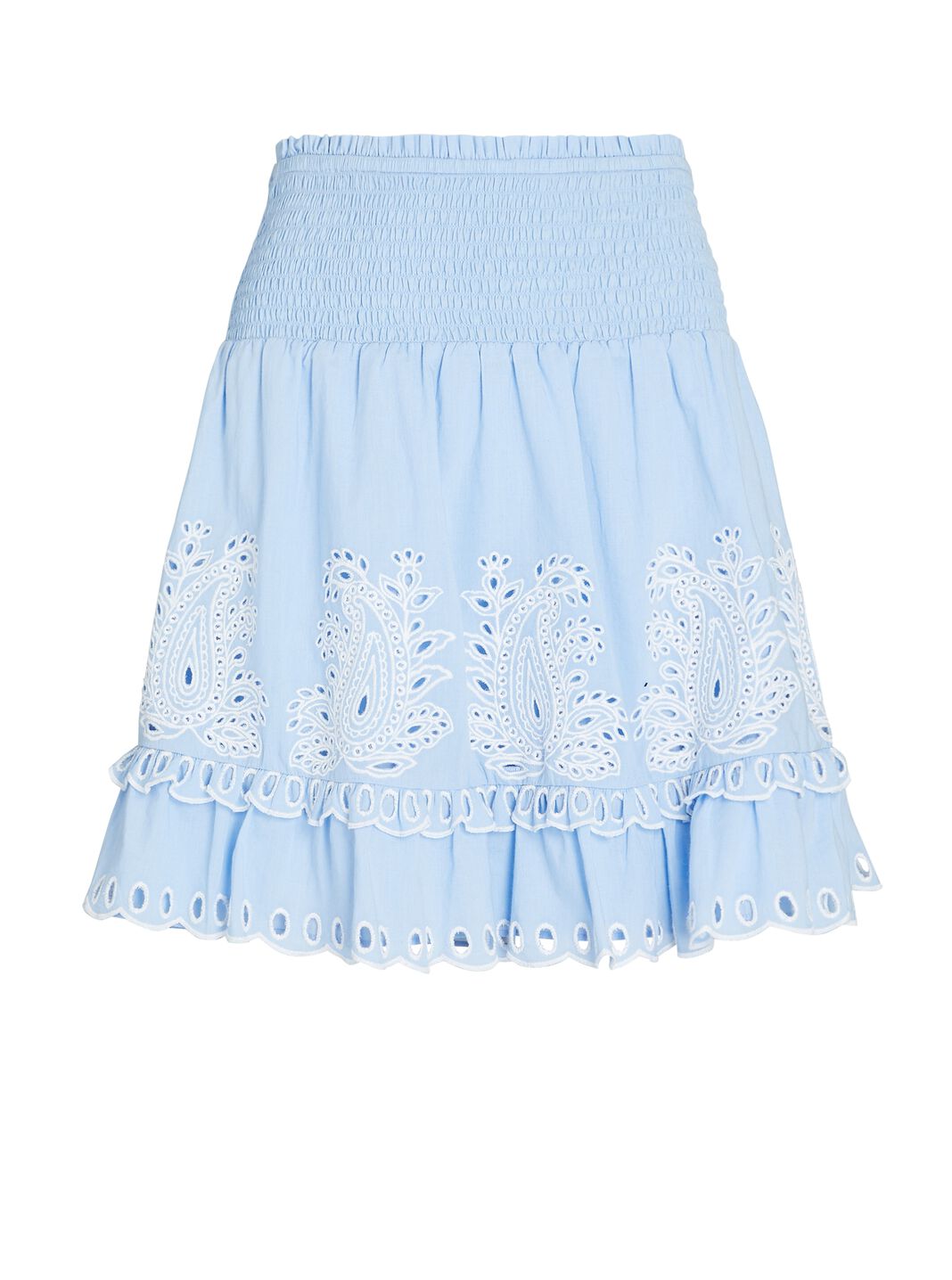 Cecile Embroidered Cotton Eyelet Mini Skirt