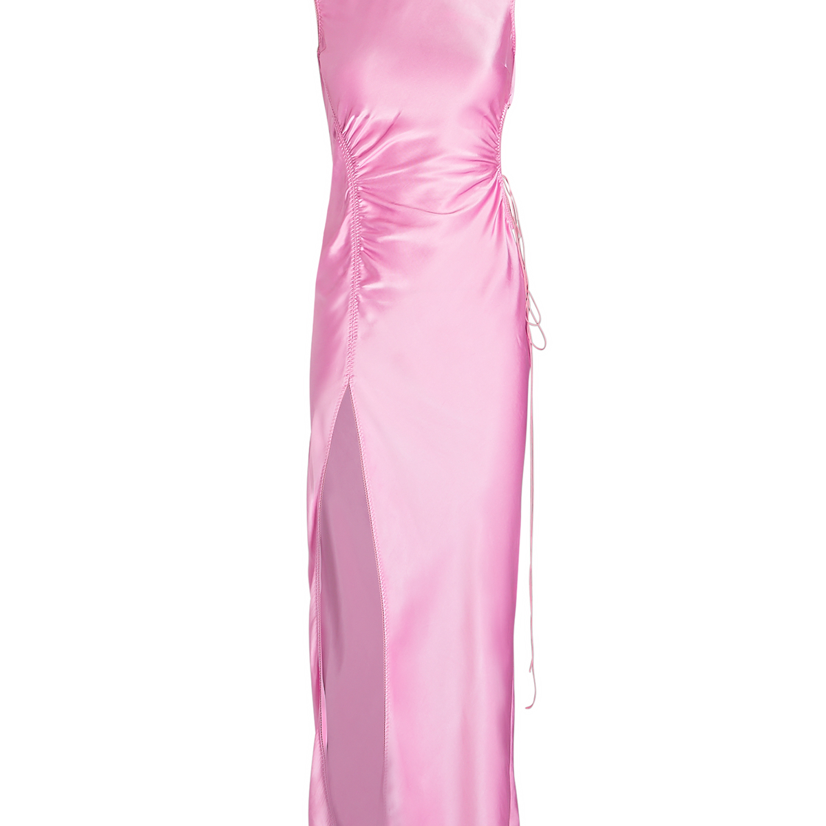 Anna October Shu Satin Maxi Dress In Pink | INTERMIX®