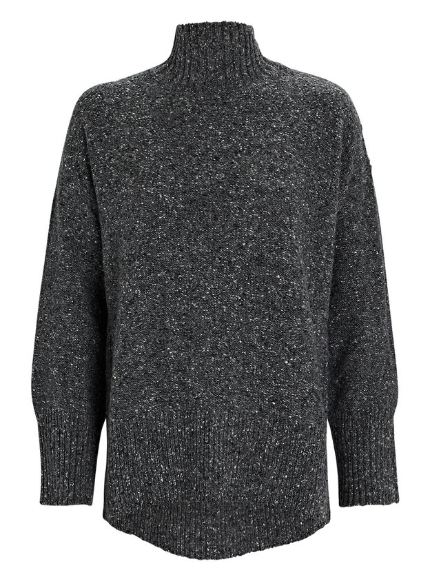 High-Low Turtleneck Sweater
