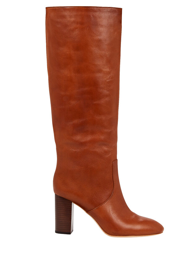 Goldy Leather Knee Boots