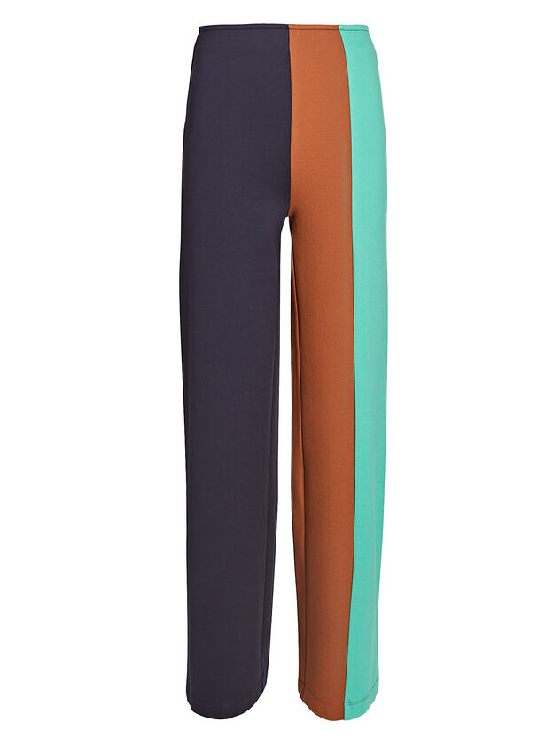 Connor Colorblocked Knit Wide-Leg Pants