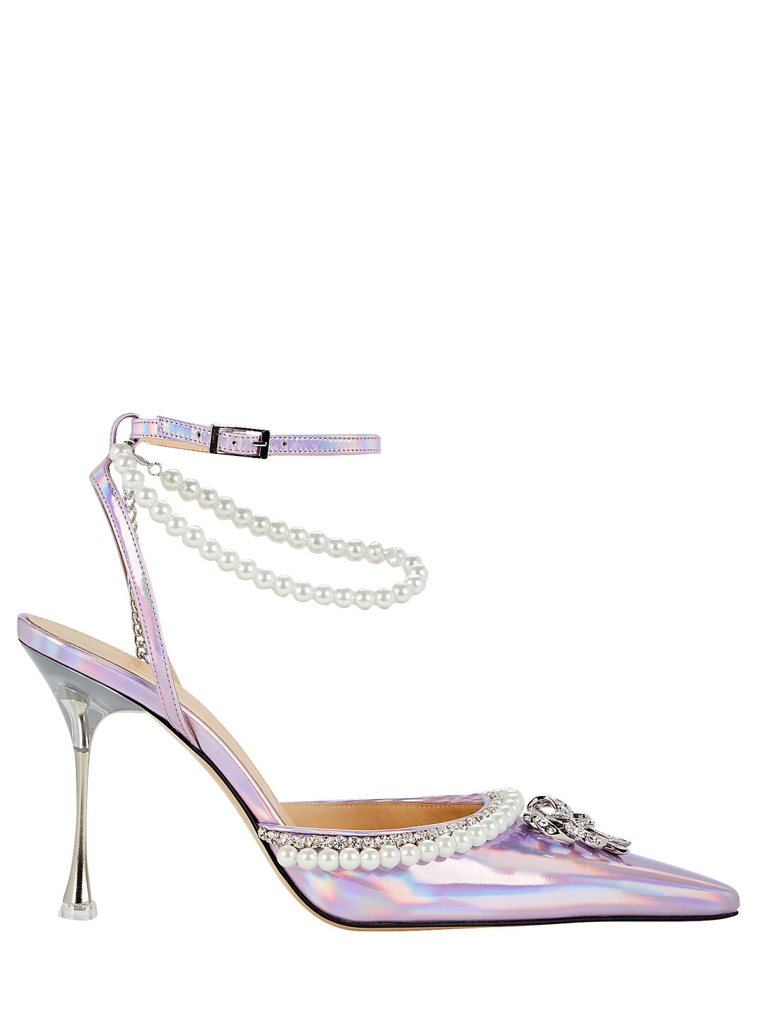 Double Bow Crystal-Embellished Pumps
