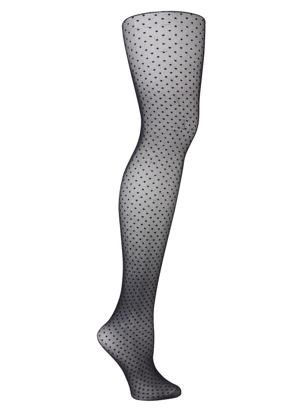 Dotted Micro-Mesh Tights