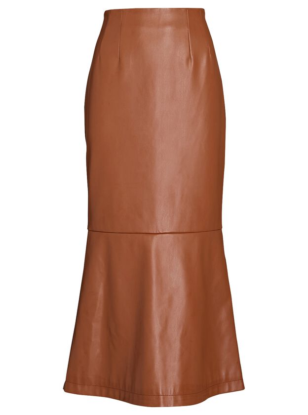 Laurel Vegan Leather Midi Skirt