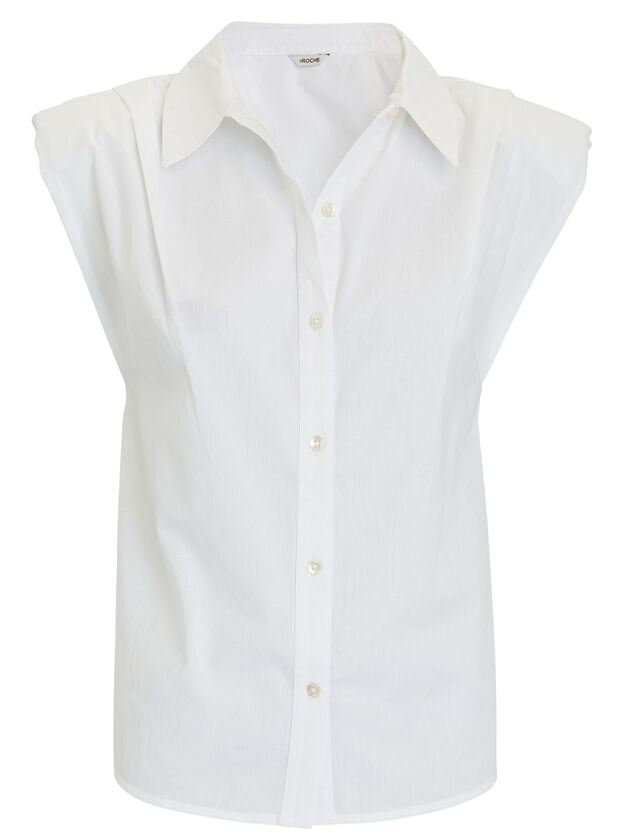 Rowan Padded Shoulder Sleeveless Shirt