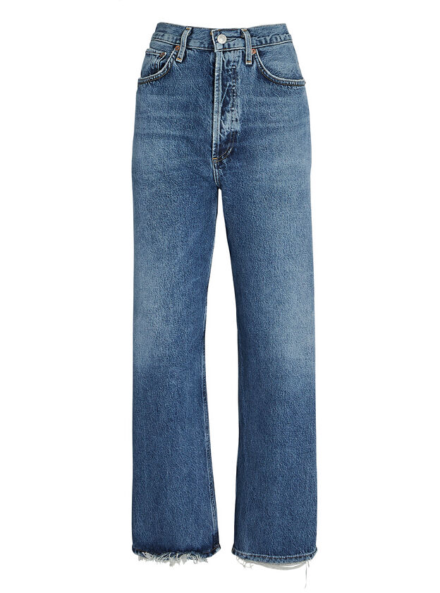 90’s Crop Mid-Rise Loose Straight Jeans