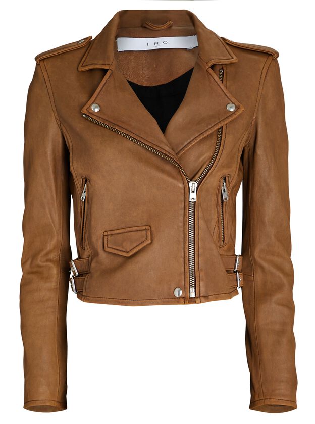 Ashville Cropped Leather Moto Jacket