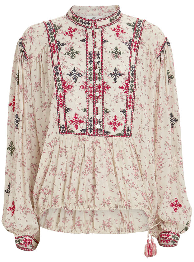 Ivayo Embroidered Floral Blouse