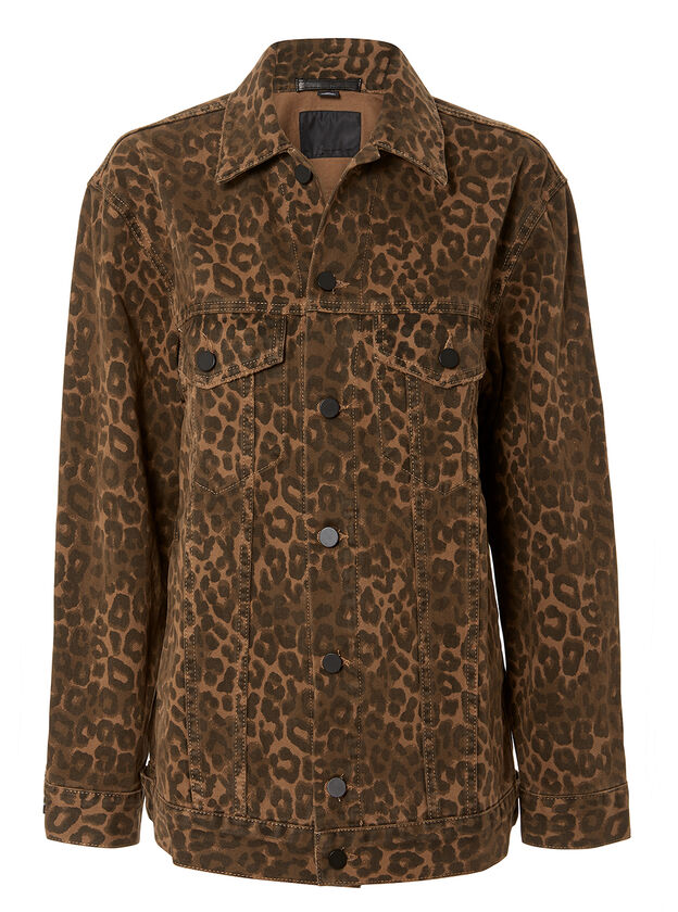 Daze Leopard Denim Jacket